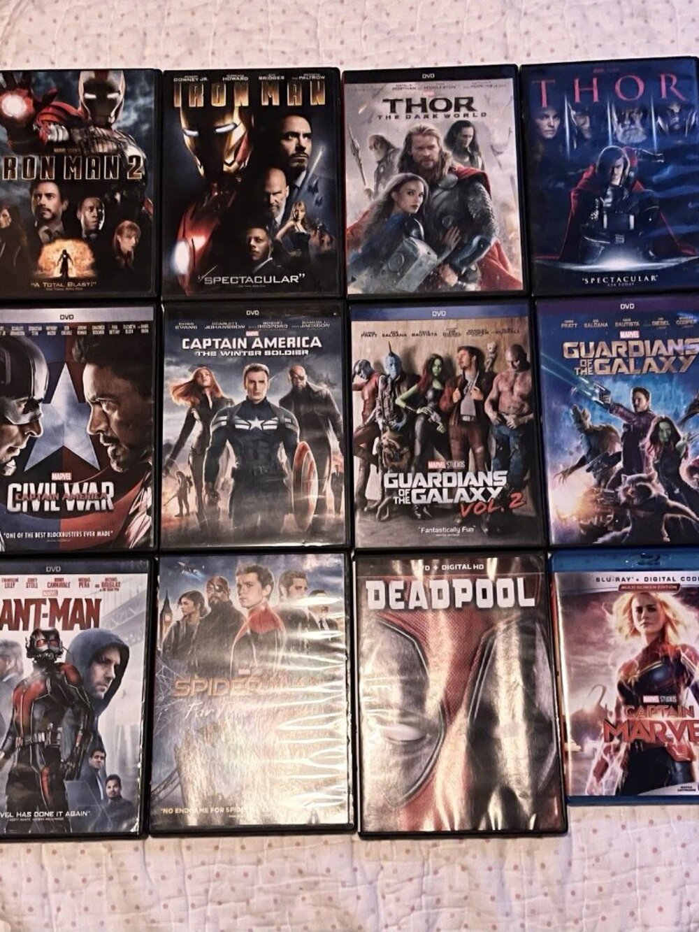 Marvel DVD 12 Movie Collection Bundle Captain America Thor Guardians Iron Man